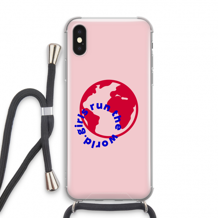 Run The World: iPhone X Transparant Hoesje met koord