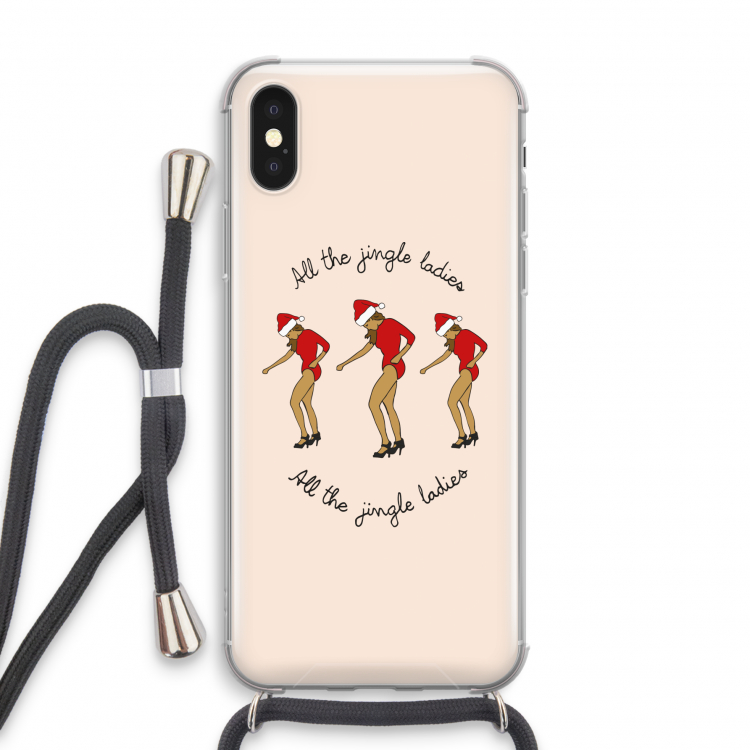 Jingle Ladies: iPhone X Transparant Hoesje met koord