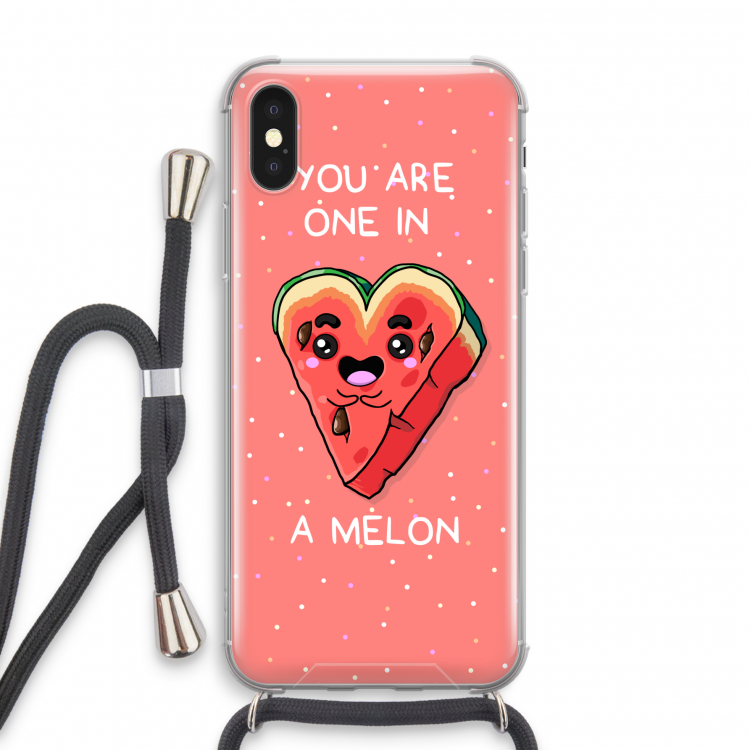 One In A Melon: iPhone X Transparant Hoesje met koord