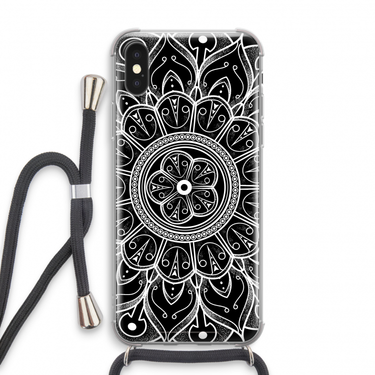 Roses Are Red: iPhone X Transparant Hoesje met koord