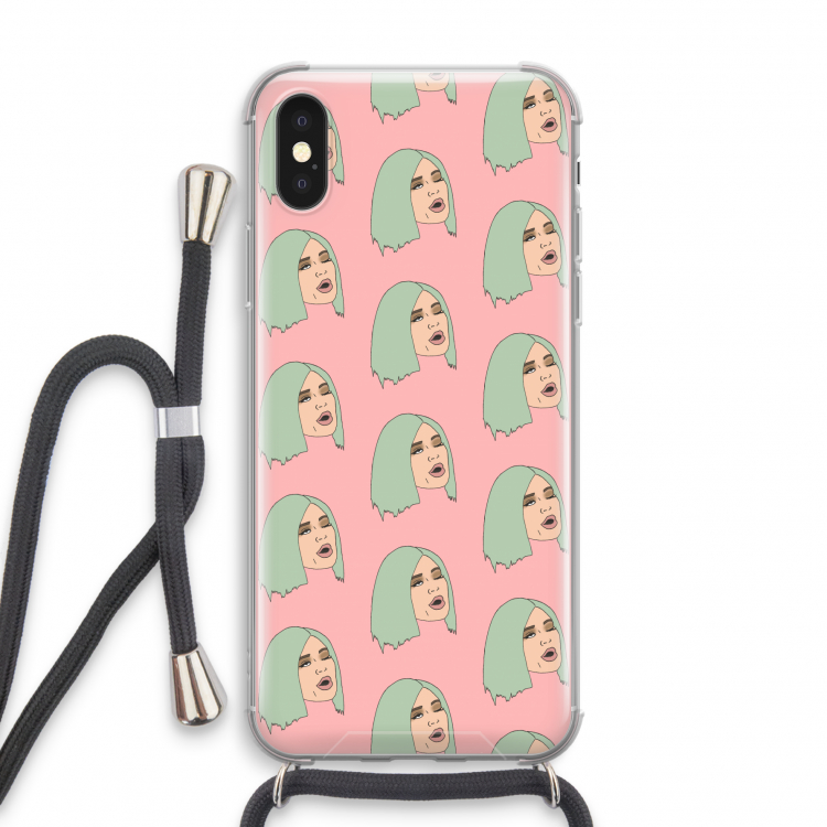 King Kylie: iPhone X Transparant Hoesje met koord