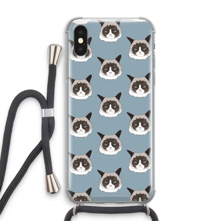 It's a Purrr Case: iPhone X Transparant Hoesje met koord