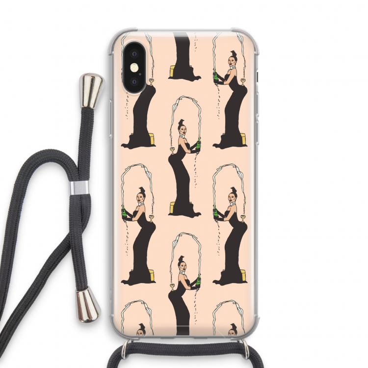 Pop Some Kim: iPhone X Transparant Hoesje met koord