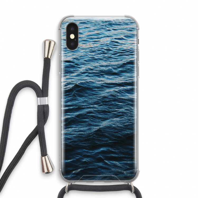 Oceaan: iPhone X Transparant Hoesje met koord