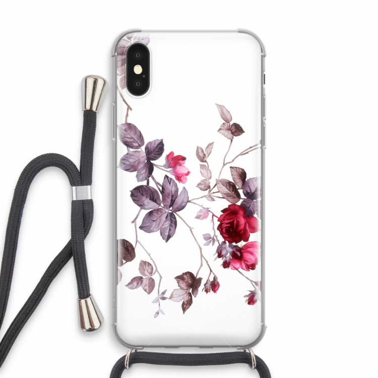 Mooie bloemen: iPhone X Transparant Hoesje met koord