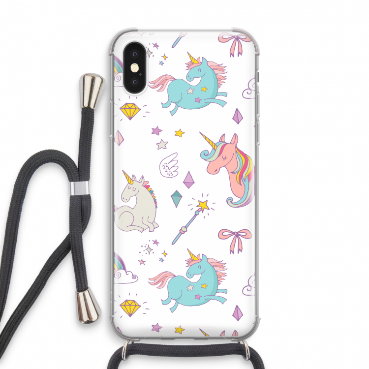 Fantasiewereld: iPhone X Transparant Hoesje met koord