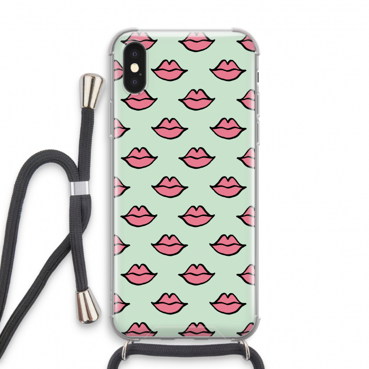 Lipjes: iPhone X Transparant Hoesje met koord