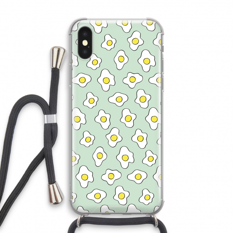 Spiegeleitjes: iPhone X Transparant Hoesje met koord