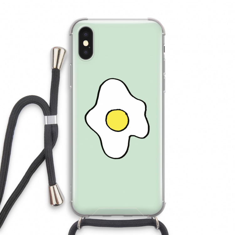 Spiegelei: iPhone X Transparant Hoesje met koord