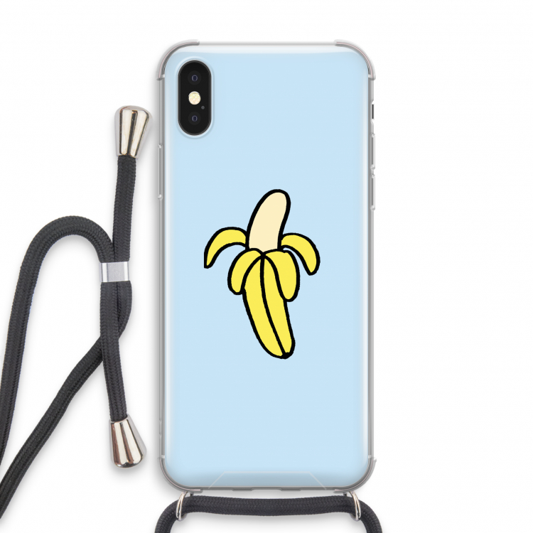 Banana: iPhone X Transparant Hoesje met koord
