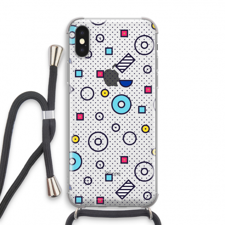8-bit N°9: iPhone X Transparant Hoesje met koord