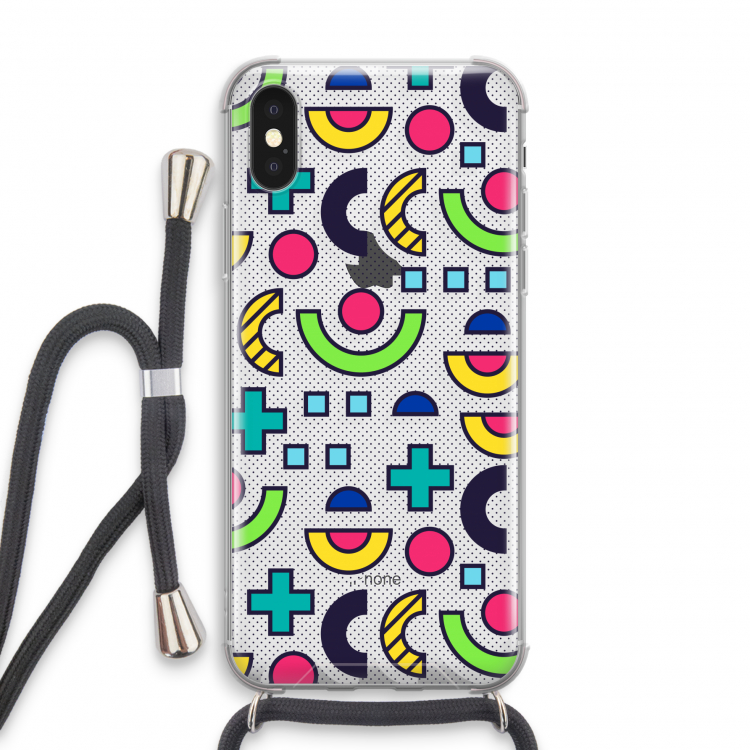 8-bit N°6: iPhone X Transparant Hoesje met koord