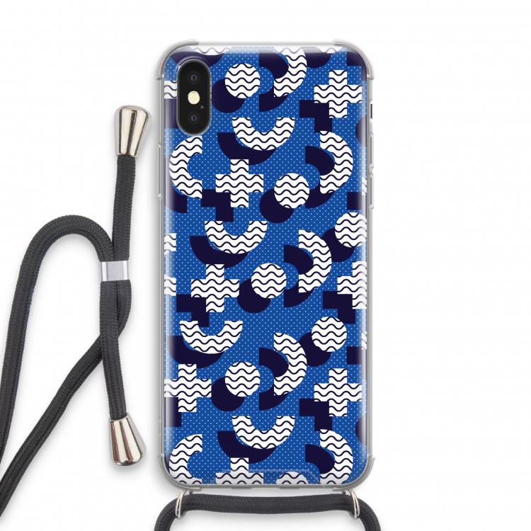 8-bit N°5: iPhone X Transparant Hoesje met koord