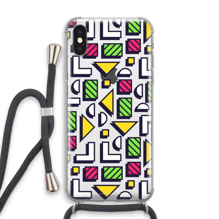 8-bit N°4: iPhone X Transparant Hoesje met koord