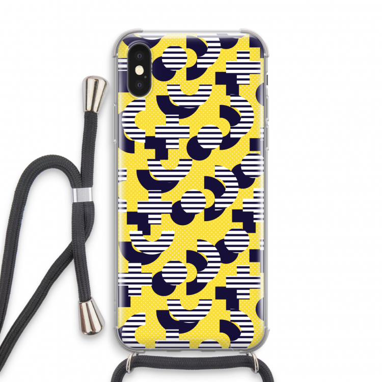 8-bit N°3: iPhone X Transparant Hoesje met koord