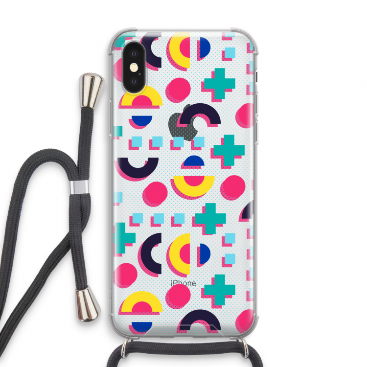 8-bit N°2: iPhone X Transparant Hoesje met koord