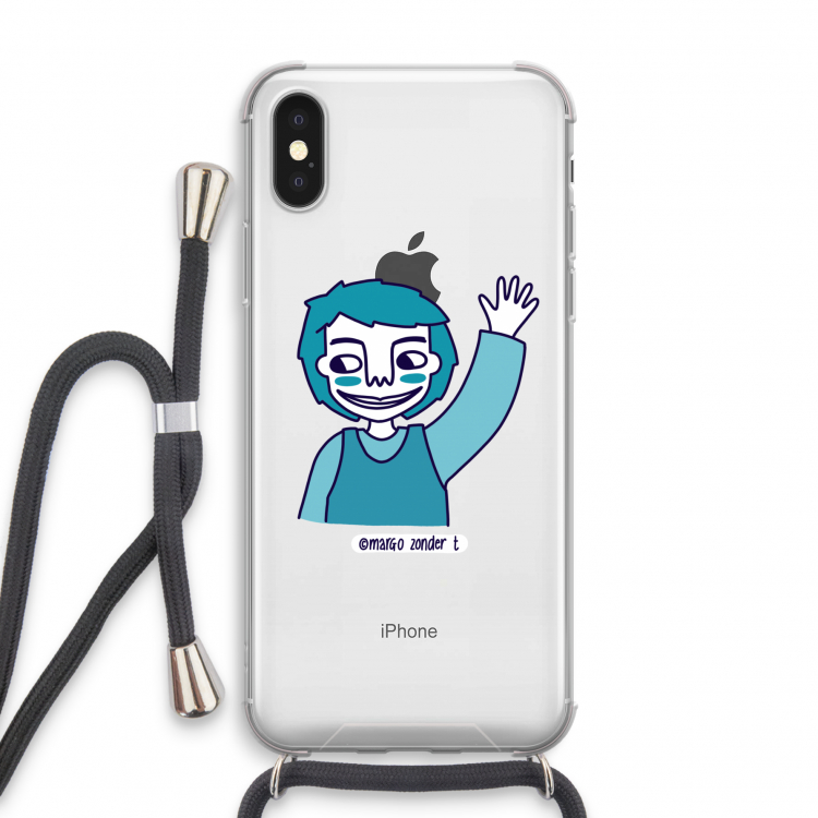 Zwaai: iPhone X Transparant Hoesje met koord