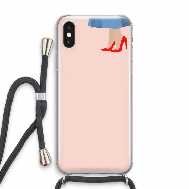 High heels: iPhone X Transparant Hoesje met koord