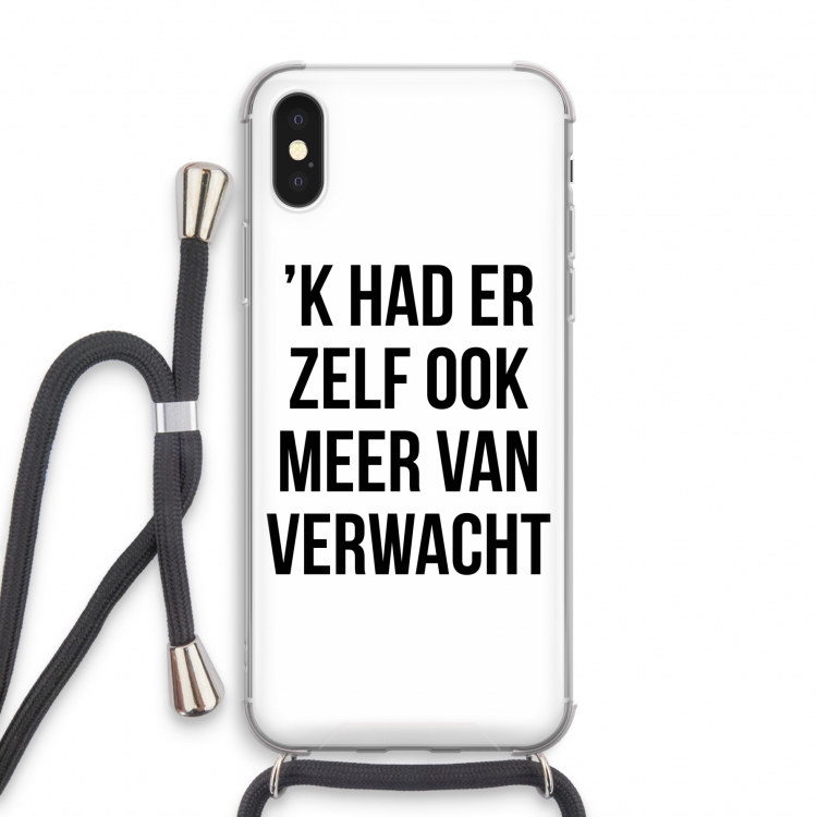 Meer verwacht: iPhone X Transparant Hoesje met koord