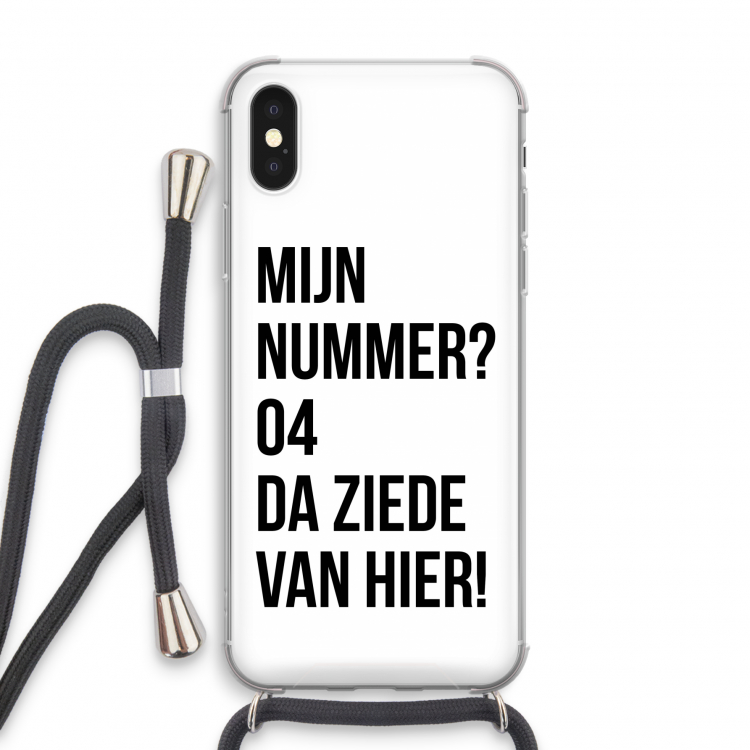 Da ziede van hier: iPhone X Transparant Hoesje met koord