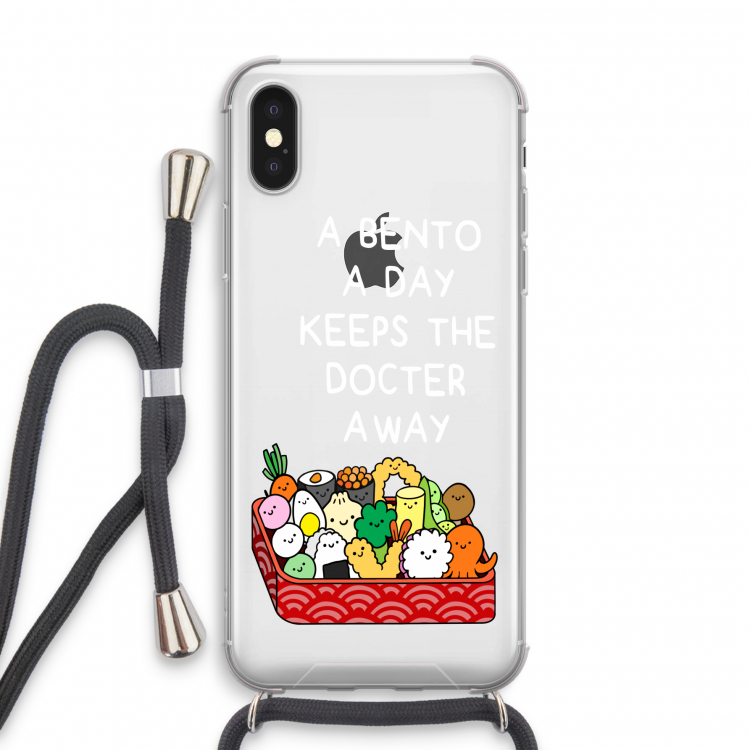 Bento a day: iPhone X Transparant Hoesje met koord