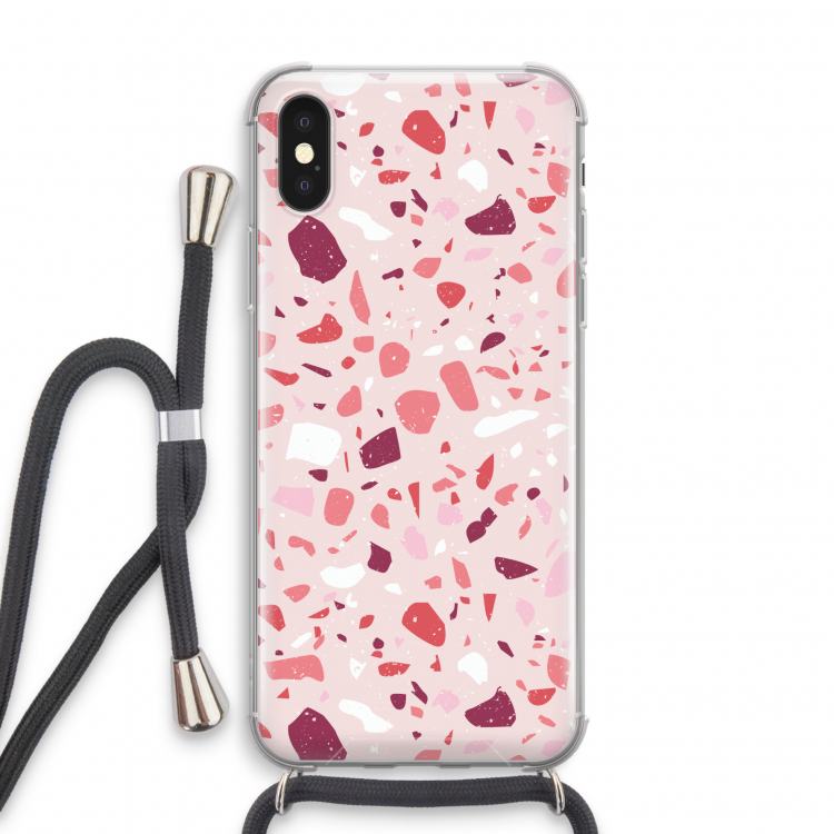 Terrazzo N°15: iPhone X Transparant Hoesje met koord