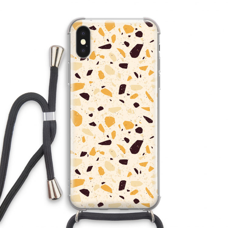 Terrazzo N°13: iPhone X Transparant Hoesje met koord
