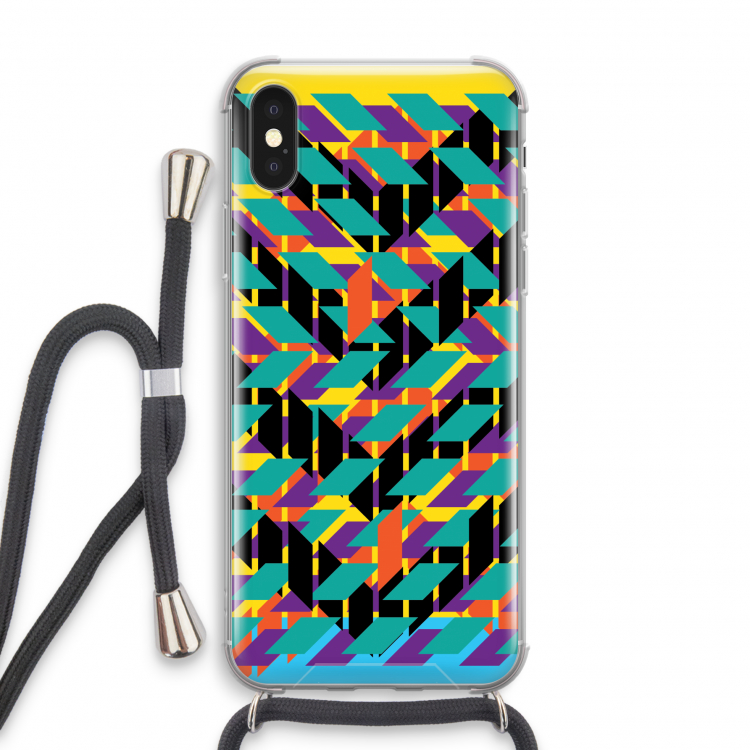 Skew Bee 1: iPhone X Transparant Hoesje met koord