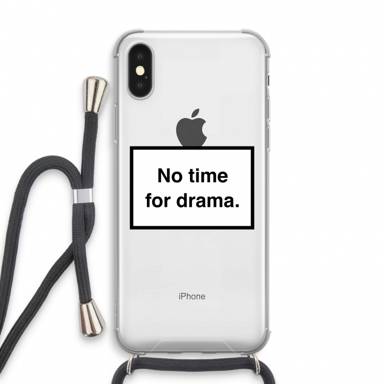 No drama: iPhone X Transparant Hoesje met koord