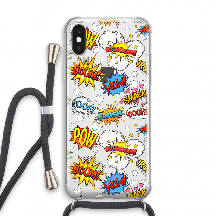 Pow Smack: iPhone X Transparant Hoesje met koord