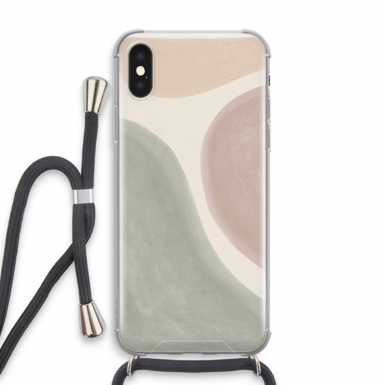 Geo #6: iPhone X Transparant Hoesje met koord
