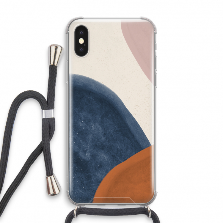 Geo #1: iPhone X Transparant Hoesje met koord