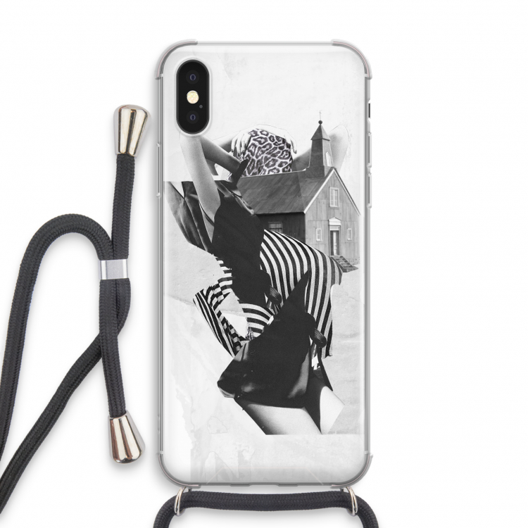 House: iPhone X Transparant Hoesje met koord