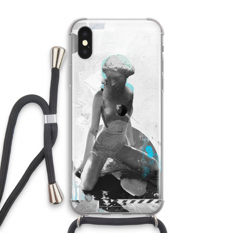 I will not feel a thing: iPhone X Transparant Hoesje met koord
