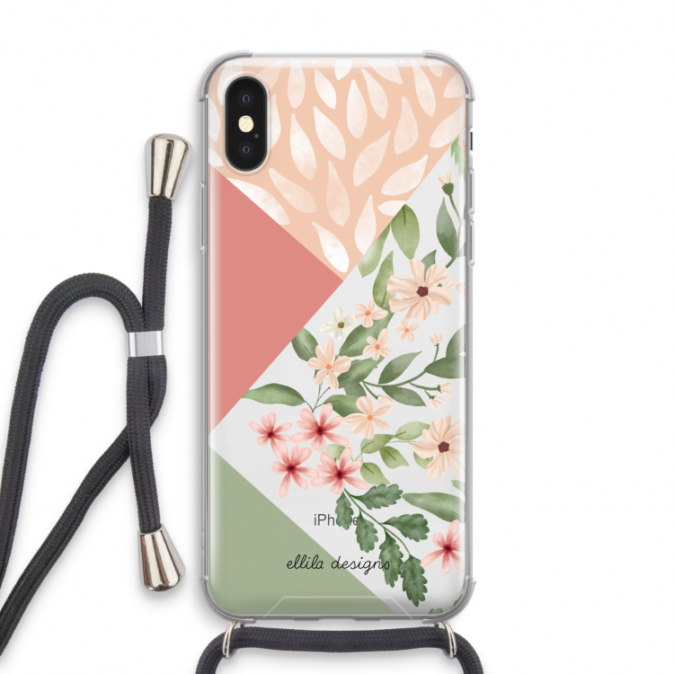 Sweet heaven geometrics: iPhone X Transparant Hoesje met koord
