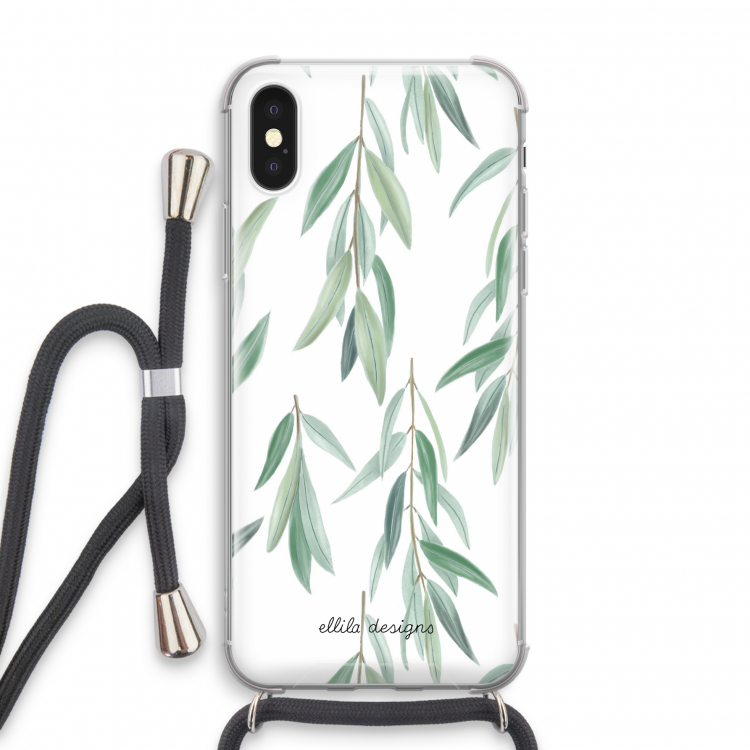 Branch up your life: iPhone X Transparant Hoesje met koord