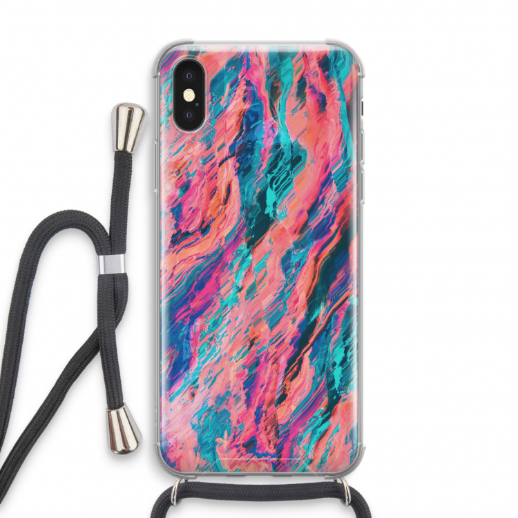 Electric Times: iPhone X Transparant Hoesje met koord