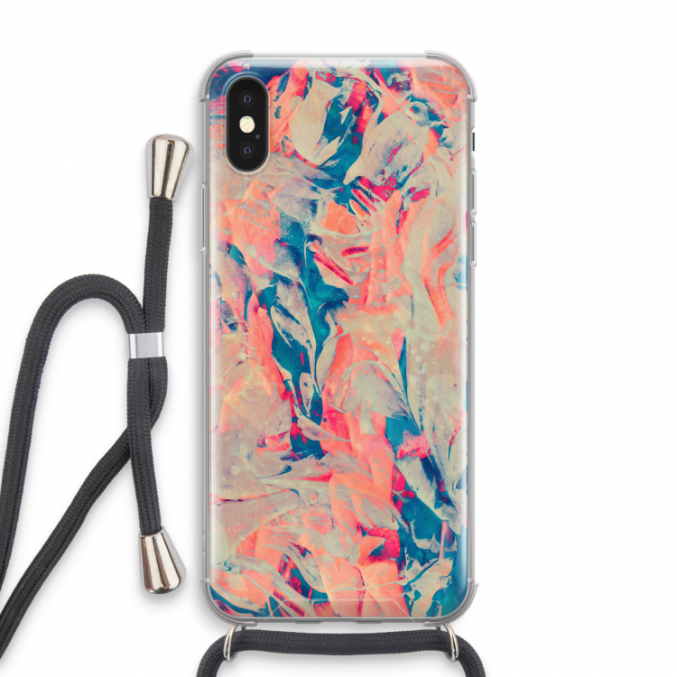 Alone: iPhone X Transparant Hoesje met koord
