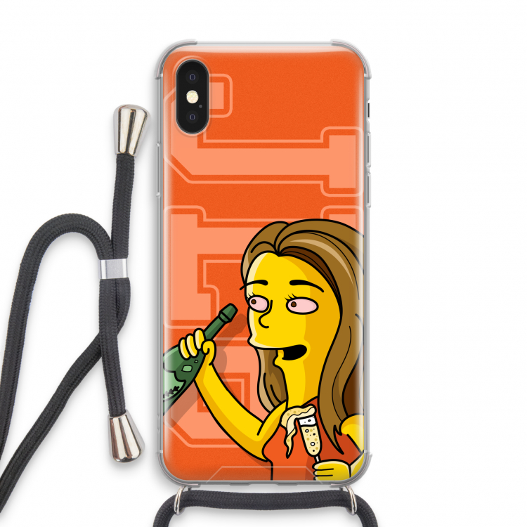 Jamie Lee Simpson: iPhone X Transparant Hoesje met koord