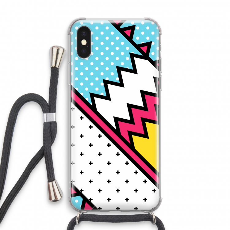 Pop Art #2: iPhone X Transparant Hoesje met koord