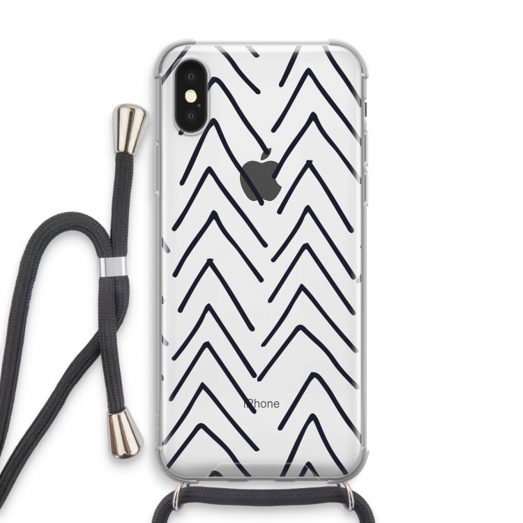 Marrakech Arrows: iPhone X Transparant Hoesje met koord
