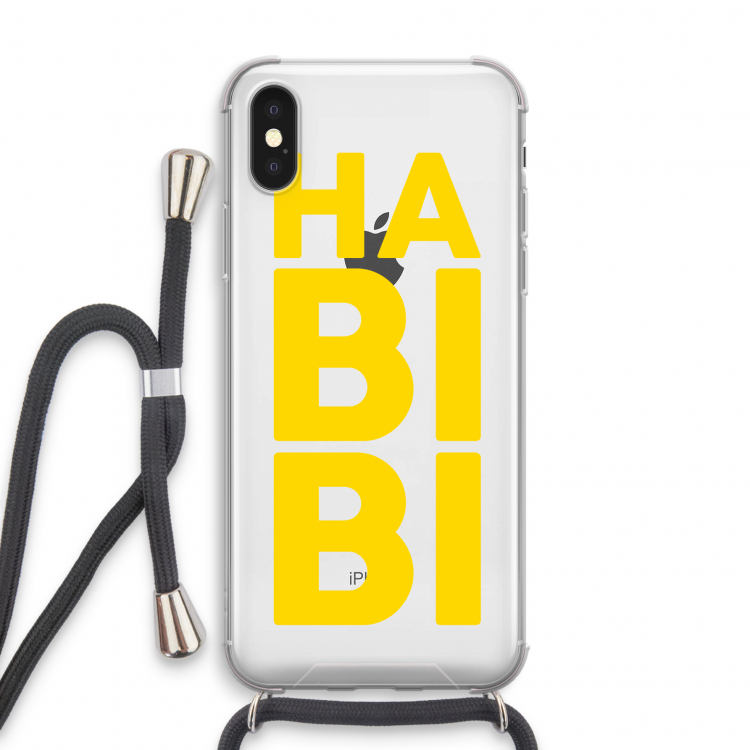 Habibi Majorelle : iPhone X Transparant Hoesje met koord