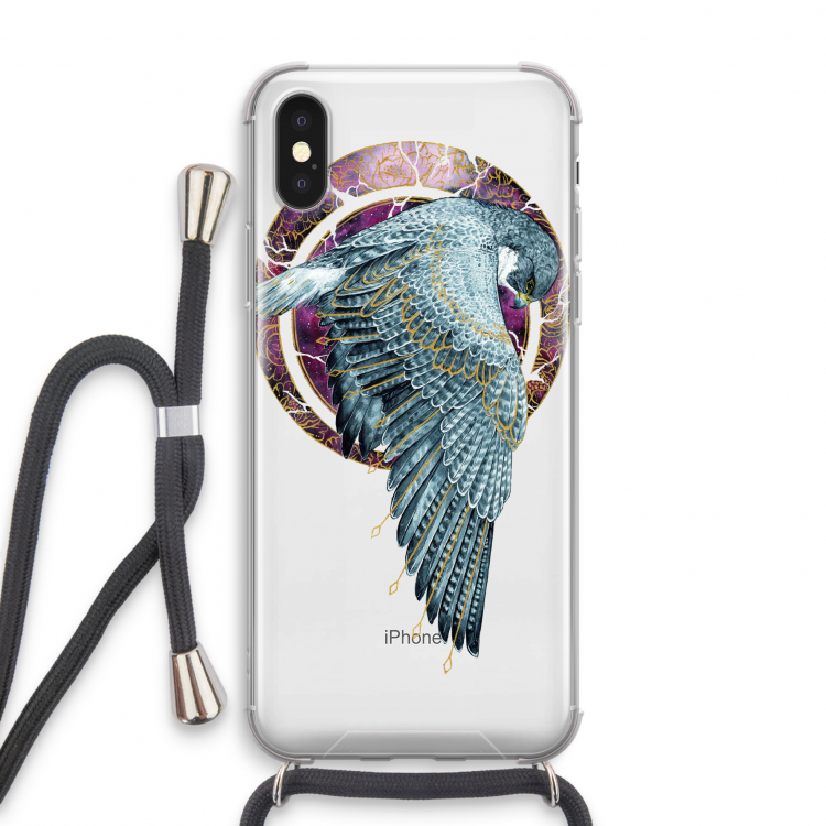 Golden Falcon: iPhone X Transparant Hoesje met koord