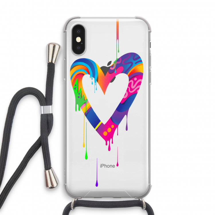 Melts My Heart: iPhone X Transparant Hoesje met koord