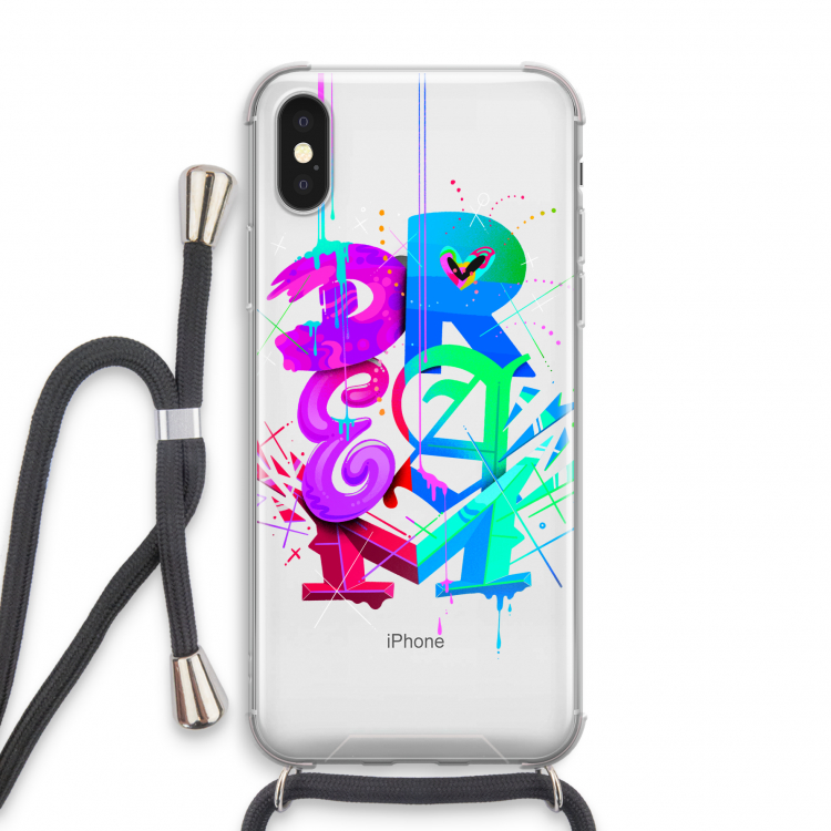Dream: iPhone X Transparant Hoesje met koord
