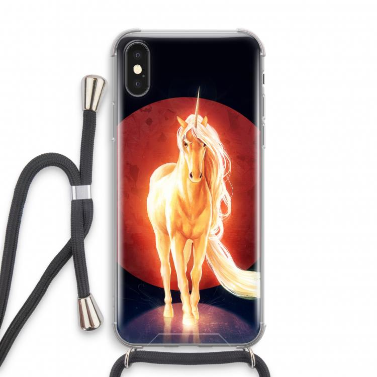 Last Unicorn: iPhone X Transparant Hoesje met koord