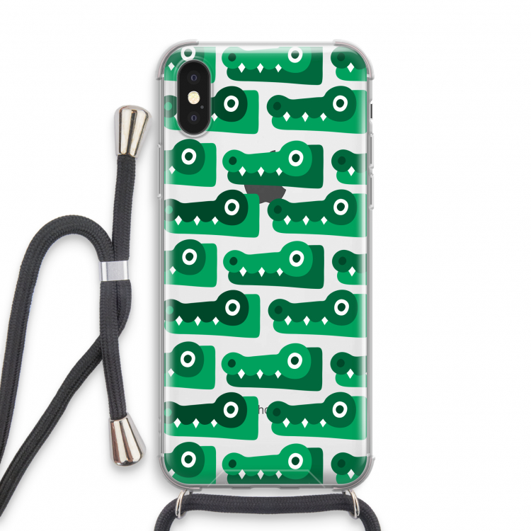 Crocs: iPhone X Transparant Hoesje met koord