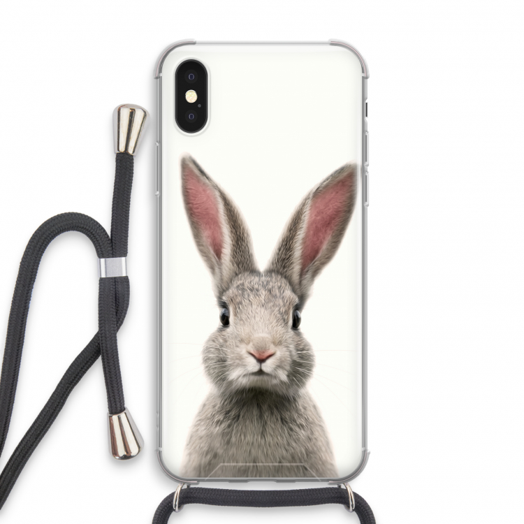 Daisy: iPhone X Transparant Hoesje met koord
