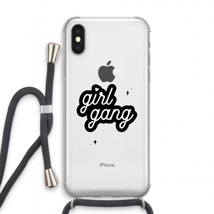 Girl Gang: iPhone X Transparant Hoesje met koord