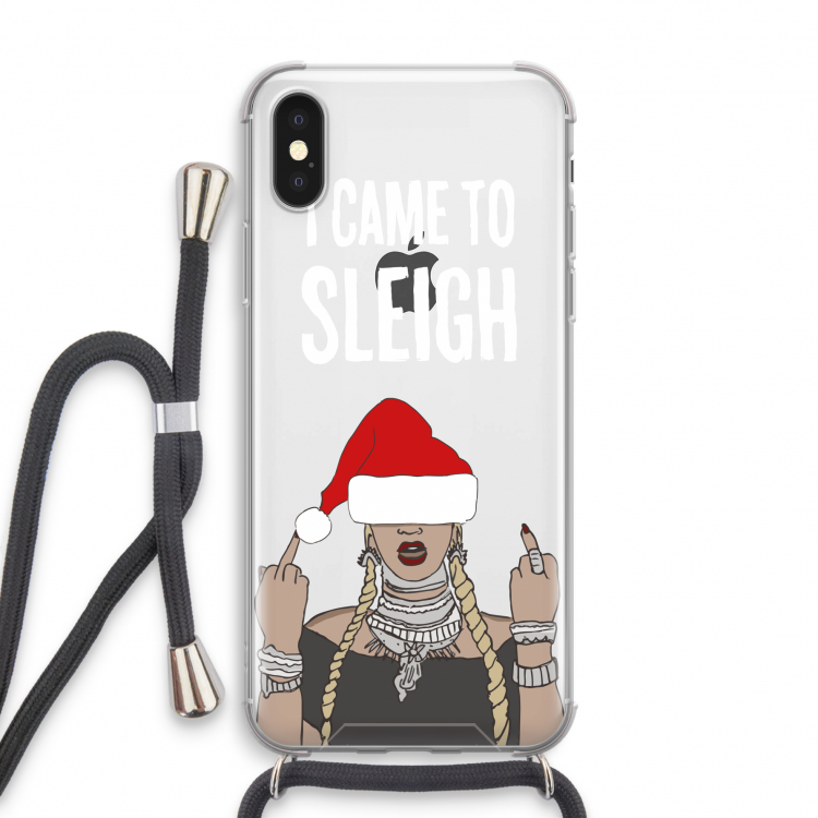 Came To Sleigh: iPhone X Transparant Hoesje met koord